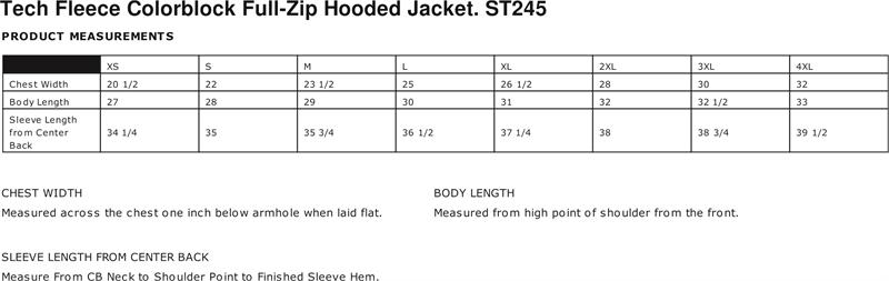 tech fleece size chart