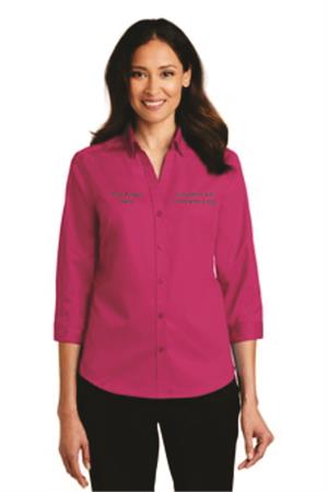 Ladies 3/4 Sleeve Twill Shirt L665 (CCofO) Ladies 3/4 Sleeve Twill Shirt L665 (CCofO)