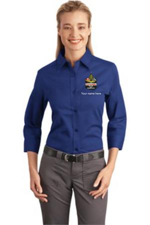 Ladies 3/4-Sleeve Easy Care Shirt. L612 Ladies 3/4-Sleeve Easy Care Shirt. L612